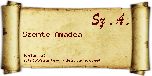 Szente Amadea névjegykártya